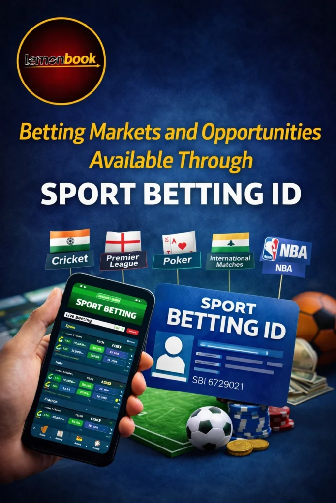 Betting markets and opportunities available through Sport Betting ID with sports betting interface and odds display