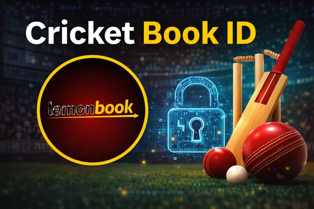Cricket Book ID Lemonbook logo digital cricket platform identity