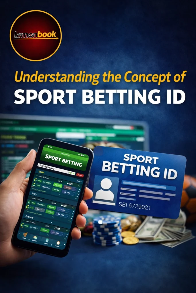 Understanding the concept of Sport Betting ID with mobile betting app and ID card illustration
