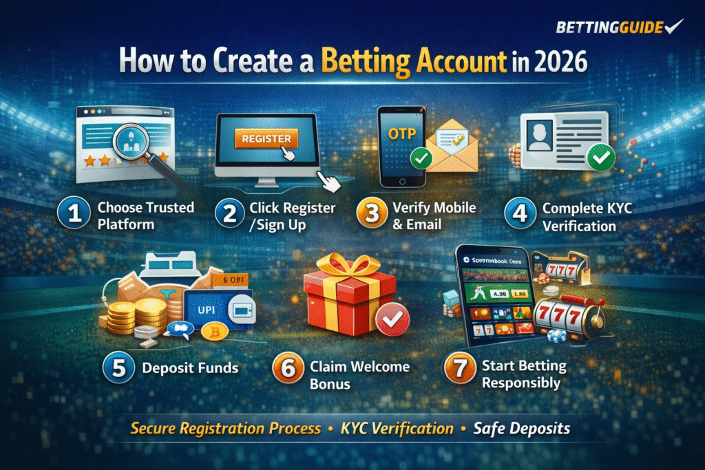 Step by step process to create online betting account in 2026