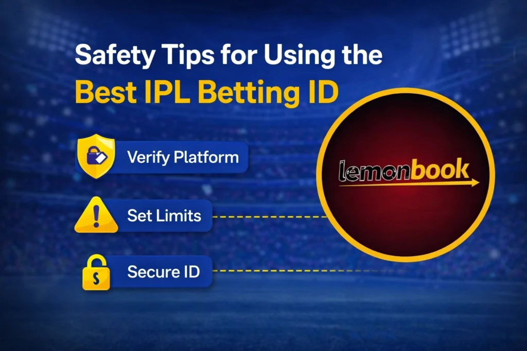 Safety tips for using the Best IPL Betting ID with Lemonbook logo for secure and trusted IPL betting